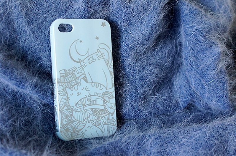 【Dream Step－手绘系列】iPhone 手机殻 - 手机壳/手机套 - 塑料 蓝色