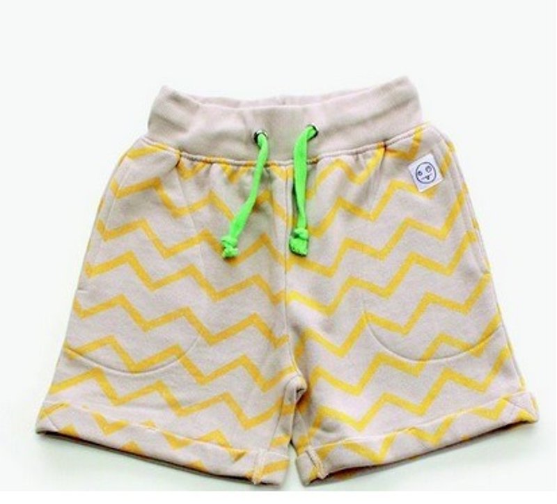 2015 春夏 indikidual 黄色波浪纹短裤 - 其他 - 棉．麻 黄色
