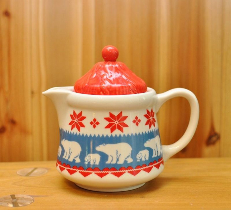 【Decole】Polaris系列 针织毛帽北极熊造型茶壶(附滤网) - 茶具/茶杯 - 其他材质 多色