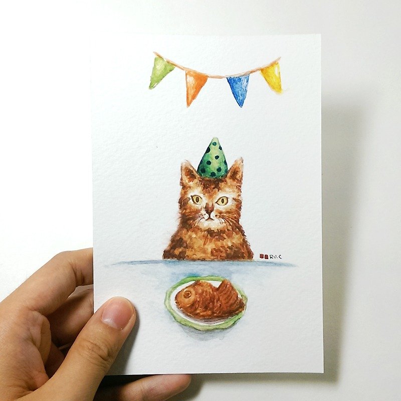 明信片 - 生日卡 - 猫猫 - 卡片/明信片 - 纸 多色