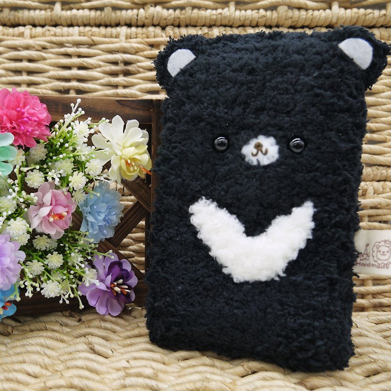 台湾黑熊-毛线编织 手机袋  手机包  iphone 三星 小米 - 手机壳/手机套 - 其他材质 黑色
