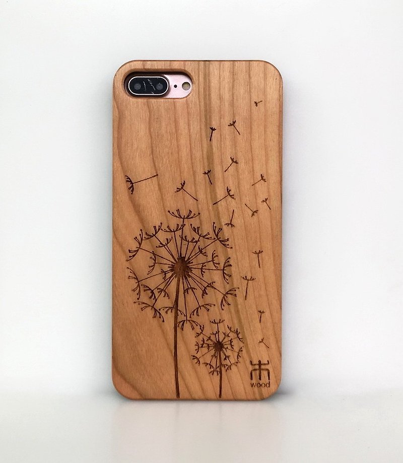 【客製】iPhone木質手機殼 iPhone14系列手機殼 免費客制 蒲公英 - 手机壳/手机套 - 木头 