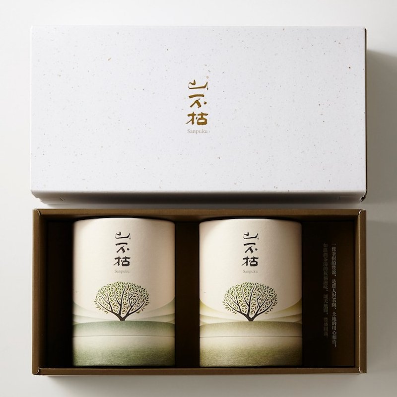 大地藏金茶叶礼盒・双圆罐组 - 茶 - 新鲜食材 金色