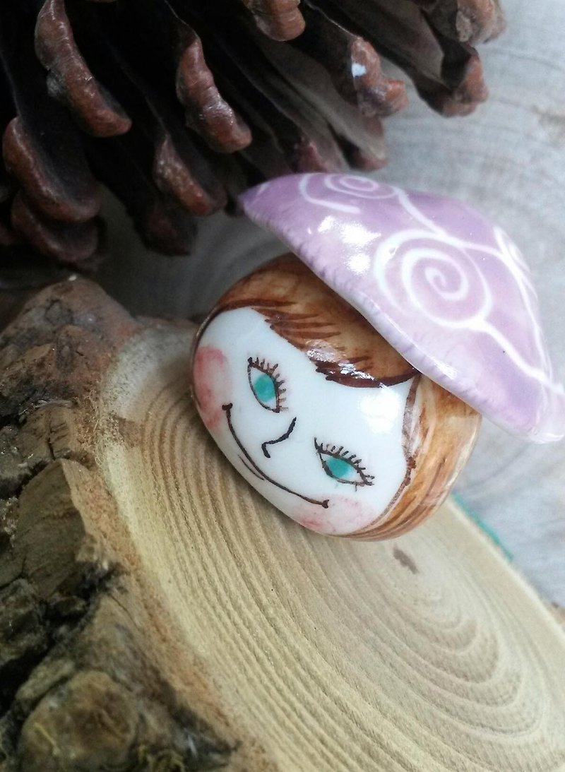 陶瓷小菇铃铛摆设 - 花瓶/陶器 - 其他材质 紫色