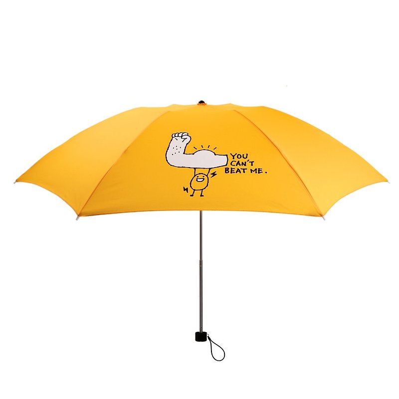 你打不倒我的 雨阳伞/三折式 - 雨伞/雨衣 - 防水材质 黄色