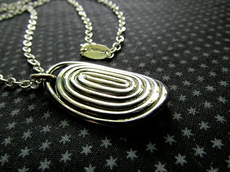银 项链 银色 - finger print necklace_指纹项链 | 设计师手工 纯银个性项链