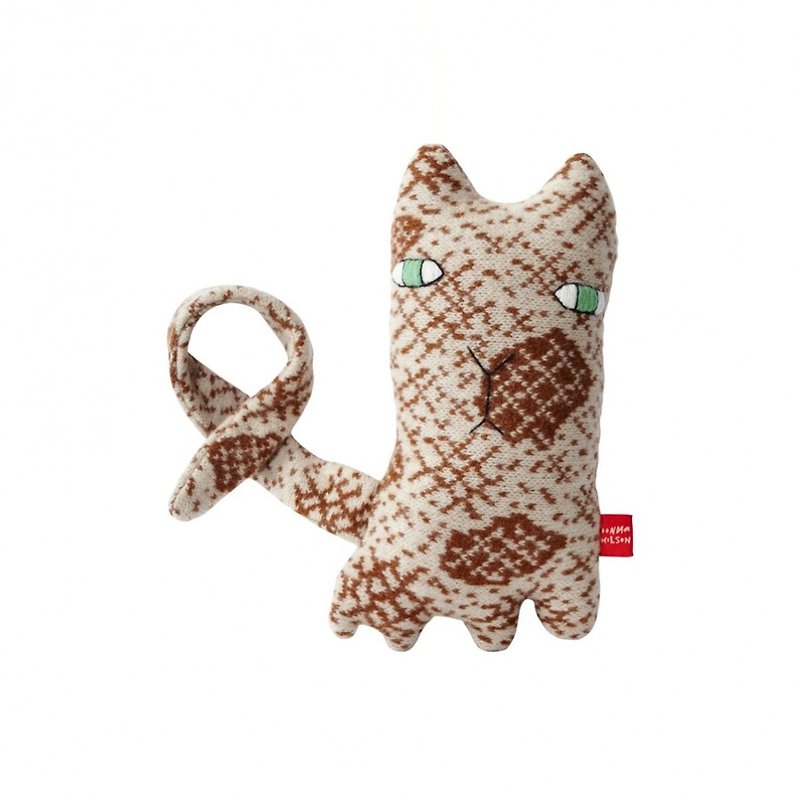 羊毛 玩偶/公仔 咖啡色 - Biscuit Cat 纯羊毛玩偶 | Donna Wilson