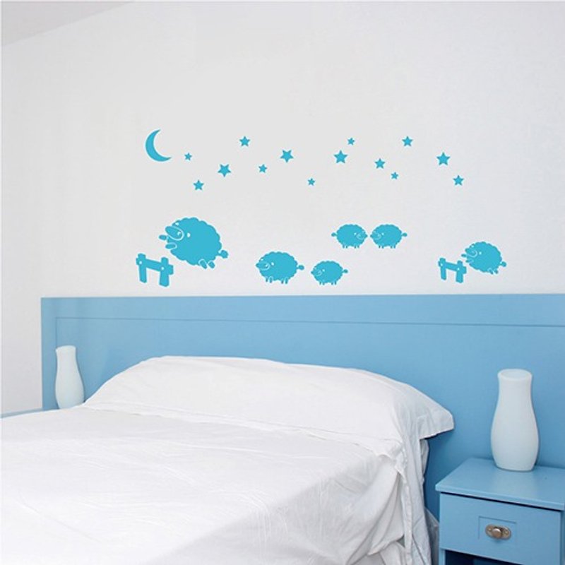 Smart Design 创意无痕壁贴◆星空下的羊群 - 墙贴/壁贴 - 塑料 多色