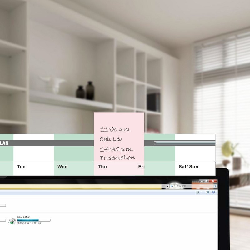 【欧士OSHI】电脑屏幕留言备忘版-周计划绿 - 其他 - 塑料 绿色
