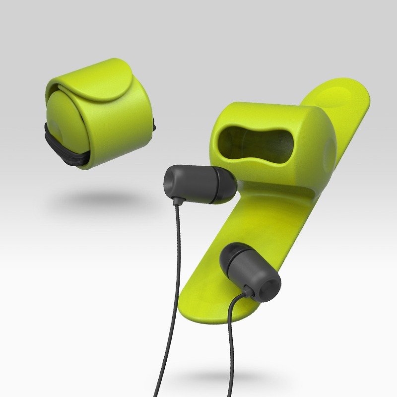 Snappy耳机卷线器-莱姆绿 - 卷线器/电线收纳 - 硅胶 绿色