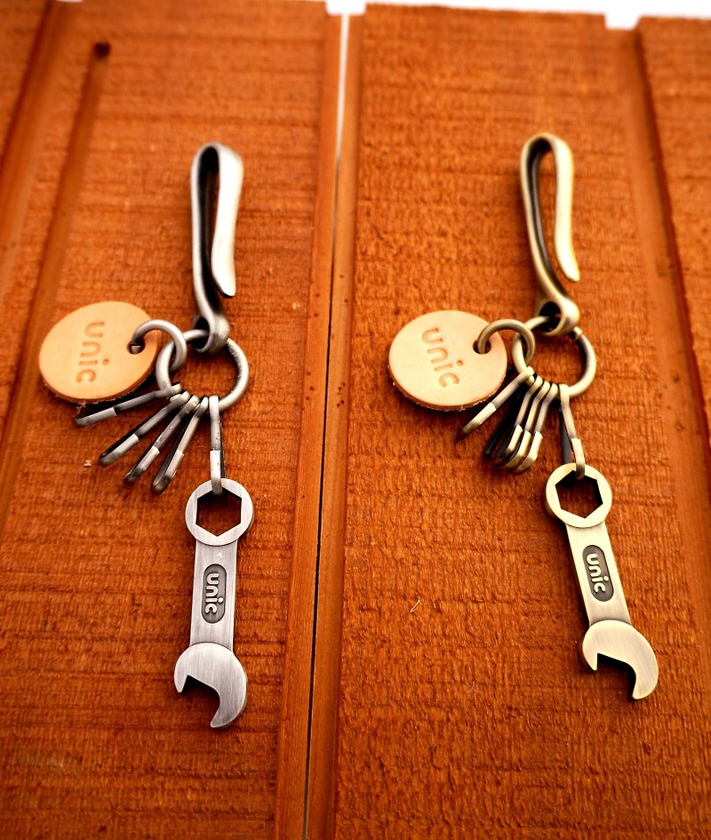 其他金属 钥匙链/钥匙包 金色 - Unic板手造型开瓶器钥匙圈【可定制化】