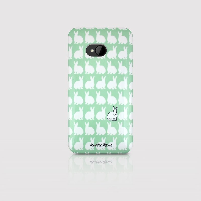 (Rabbit Mint) 薄荷兔手机壳 - 小兔子图案系列 HTC One M7 (P00066) - 手机壳/手机套 - 塑料 绿色