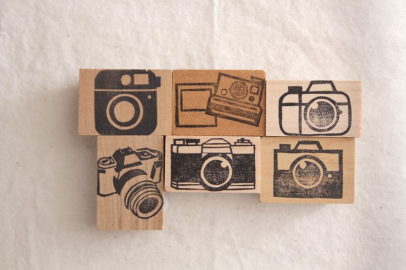 【印章】相机/即可拍/旅行手工橡皮章 - 印章/印台 - 木头 咖啡色