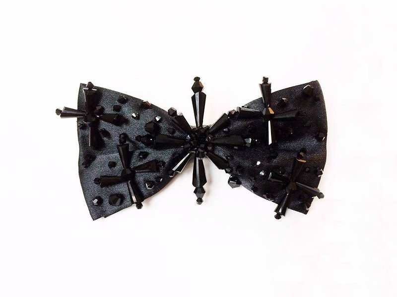 黑水晶十字煲呔 Bowtie - 领带/领带夹 - 其他材质 