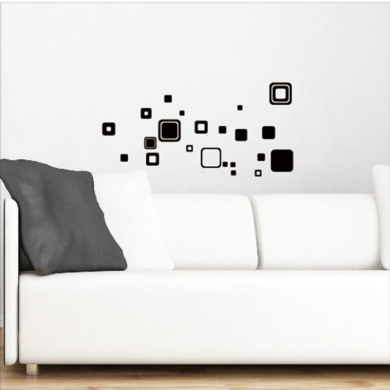 Smart Design 创意无痕壁贴◆矩形 8色可选 - 墙贴/壁贴 - 塑料 黑色
