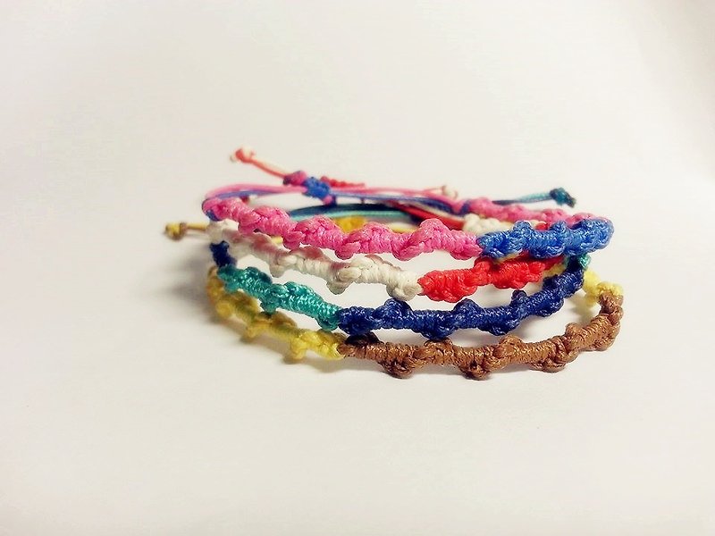 加勒比海 韩国蜡线 手工手环 - 手链/手环 - 其他材质 多色