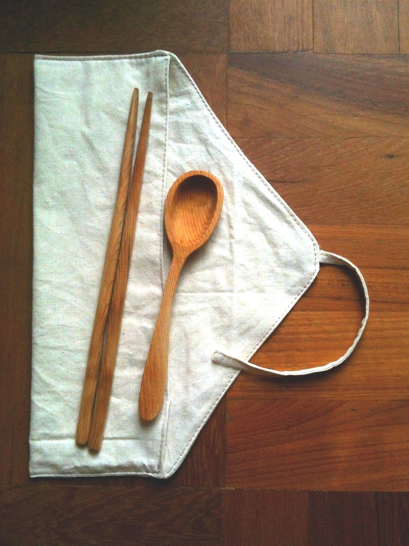 筷桧乐乐 桧木汤匙组 吃饭的家伙 - 筷子/筷架 - 木头 咖啡色