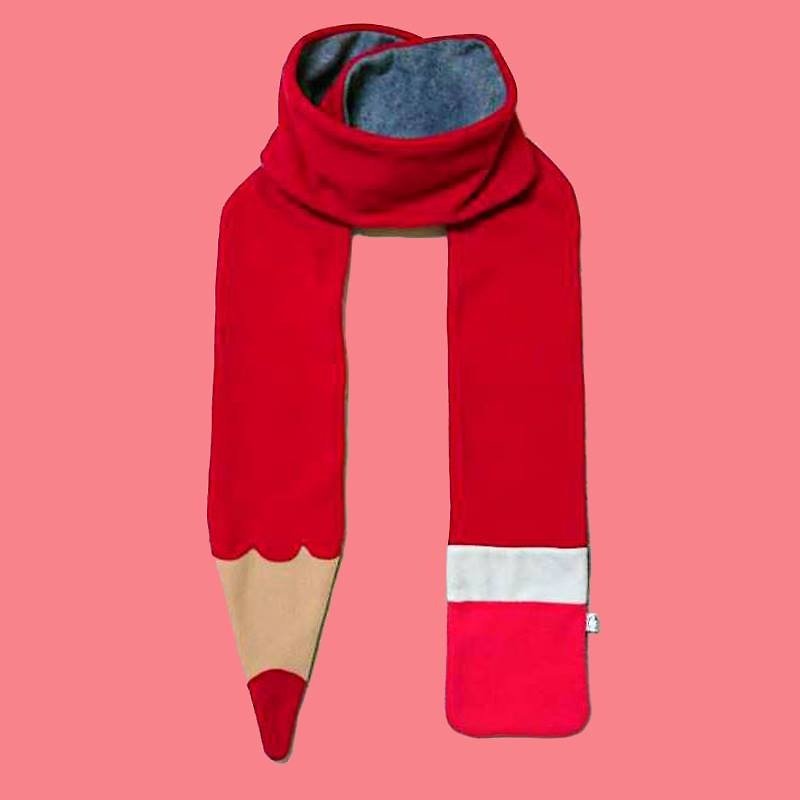 莓果红 / 铅笔围巾 - 围巾/披肩 - 聚酯纤维 红色