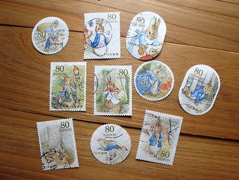 日本信销邮票 手帐素材 异形版可爱彼德兔10枚入  - 贴纸 - 纸 