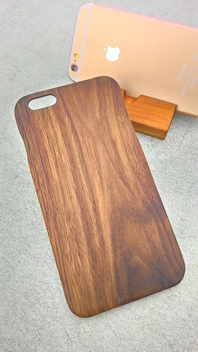 微森林．iPhone 6 纯原木 木制手机壳-"胡桃木"（基本木纹款） - 手机壳/手机套 - 木头 咖啡色