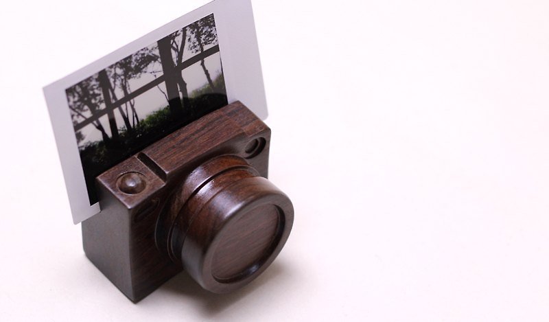 手工木制微型相机▣ 名片照片夹 - 相簿/相册 - 木头 咖啡色