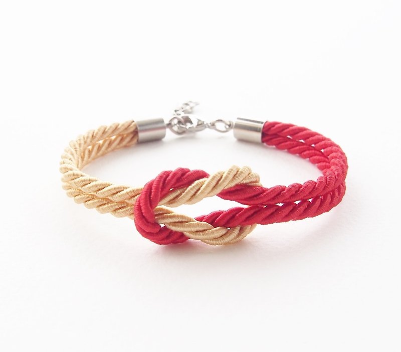 Gold and red nautical bracelet - 手链/手环 - 纸 红色