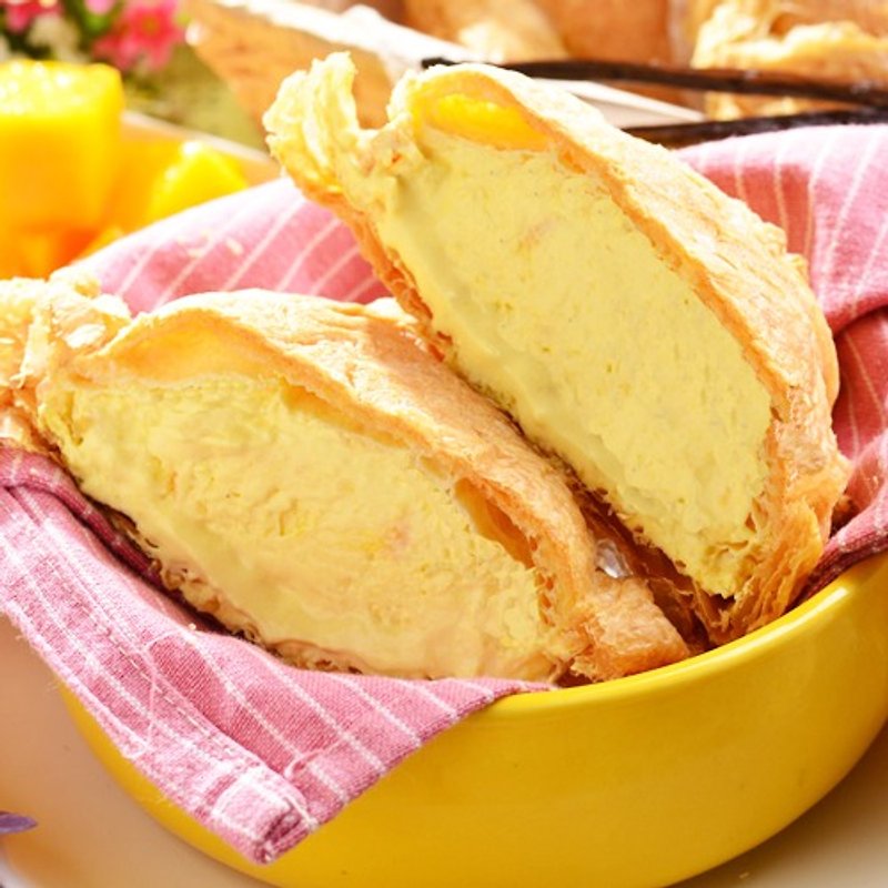 艾波索【芒果牛奶冰心泡芙6入】夏季限定满满芒果 - 蛋糕/甜点 - 新鲜食材 橘色