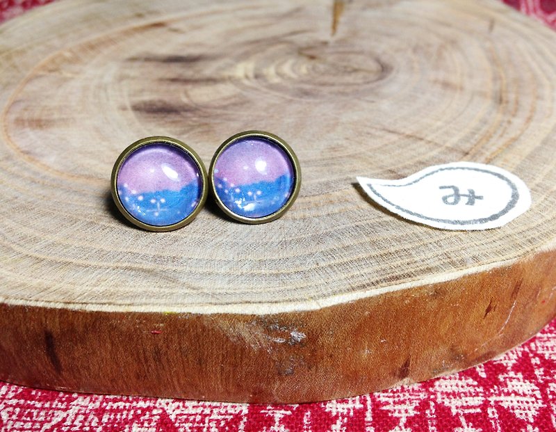 【 耳环 】小泉先生的秘密*可改夹式 - 耳环/耳夹 - 其他金属 紫色