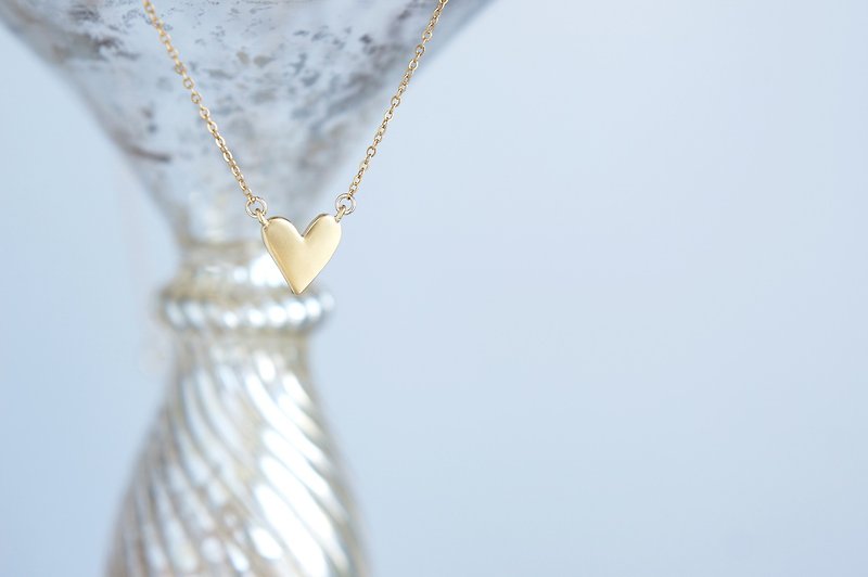 【14KGF】Necklace,Mat Gold Heart - 项链 - 其他金属 金色
