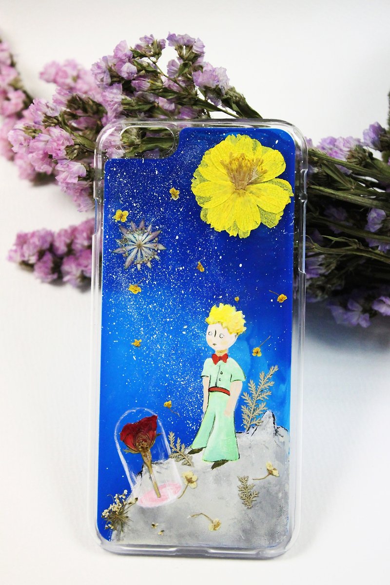 台湾包邮 手绘小王子X押花手机壳 - 手机壳/手机套 - 植物．花 多色