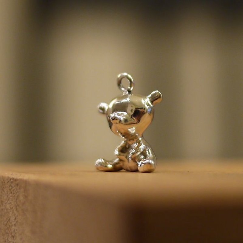【金夏琳 · 饰品】 宝石熊 -- 纯银 - 项链 - 其他金属 灰色