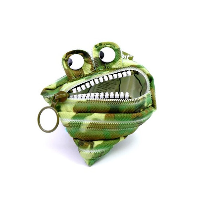(5折出清)-Zipit 怪兽拉链包迷彩系列(小)-迷彩绿 - 化妆包/杂物包 - 其他材质 绿色