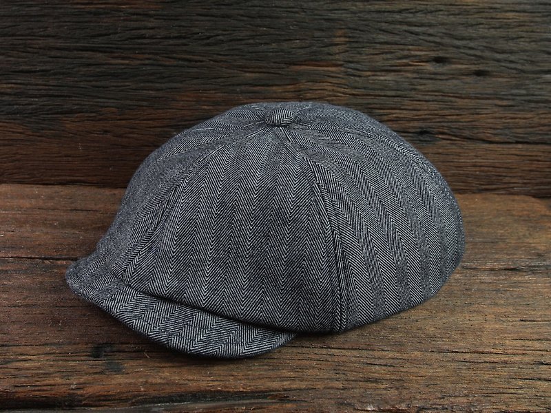 Herringbone News Boy Cap 人字纹报童帽 - 帽子 - 其他材质 灰色