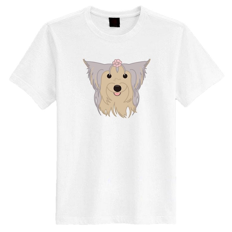 约克夏T恤 Yorkshire Terrier  T-shirt - 女装 T 恤 - 棉．麻 白色