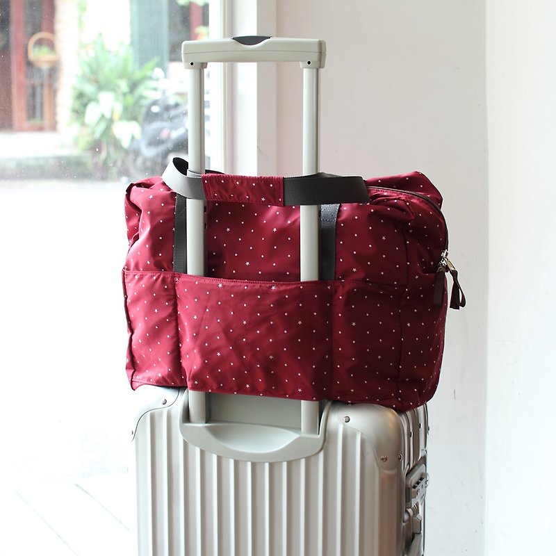 柔星收纳旅行袋-深红_100420 - 手提包/手提袋 - 聚酯纤维 红色