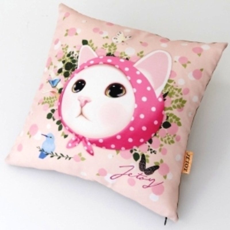 JETOY,Choo choo 甜蜜猫抱枕坐垫_Pink hood（J1408802） - 枕头/抱枕 - 其他材质 多色