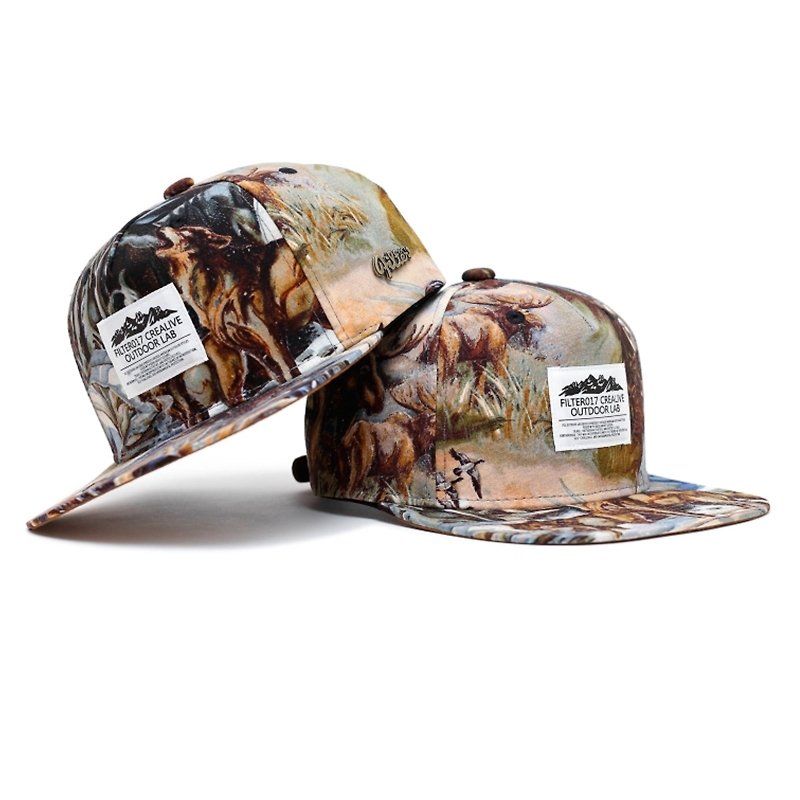 Filter017 -棒球帽 - Wild Animal Snapback Cap - North American Wildlife 野生动物后扣式棒球帽-北美动物 - 帽子 - 其他材质 多色
