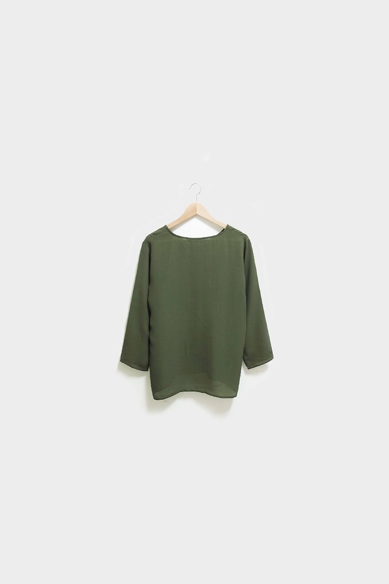 【Wahr】墨绿上衣 - 女装衬衫 - 其他材质 多色