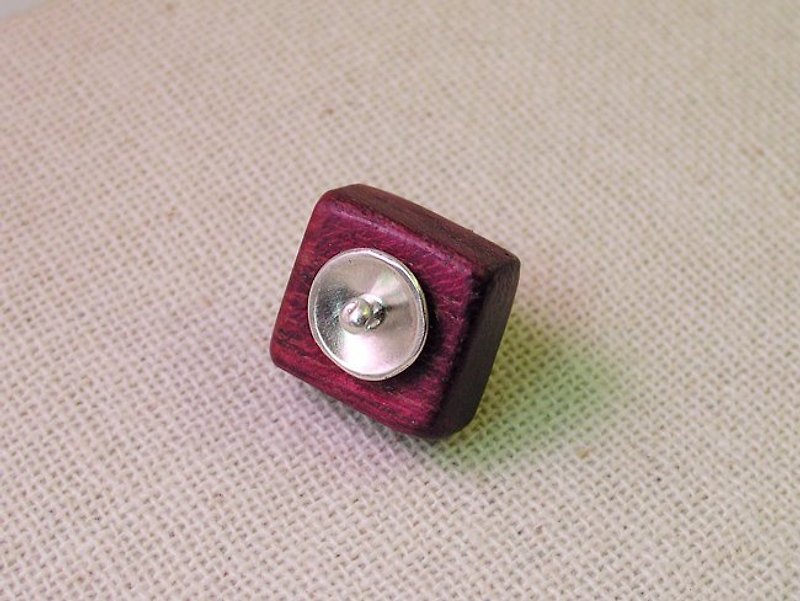 《木の色》单边耳针#01 - 耳环/耳夹 - 其他金属 紫色
