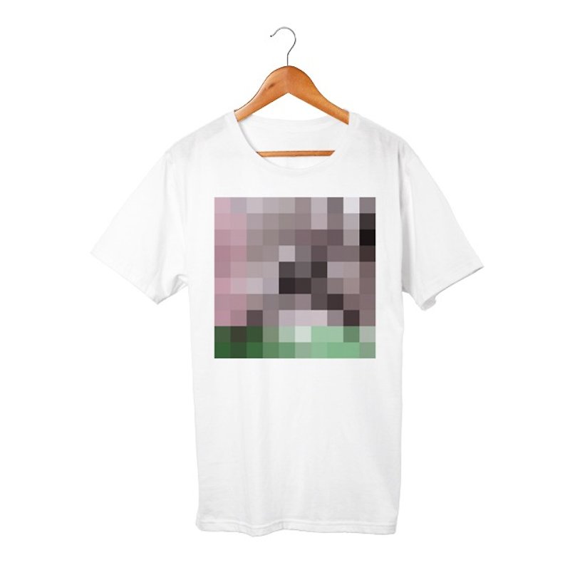 Mosaic T-shirt - 中性连帽卫衣/T 恤 - 棉．麻 白色