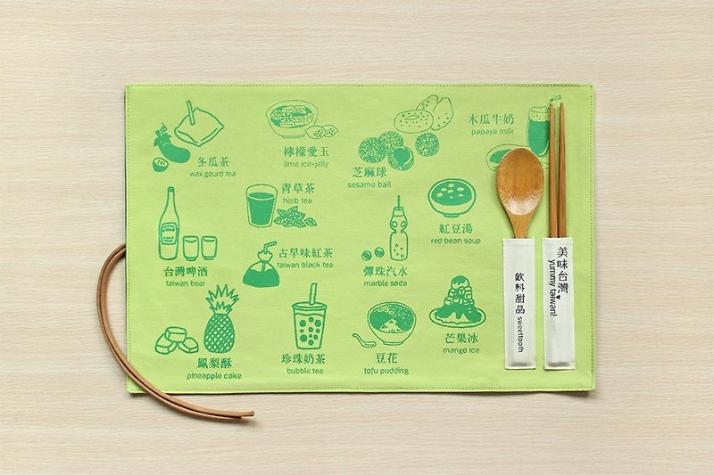 餐垫-饮料甜品/百合绿 - 餐垫/桌巾 - 其他材质 绿色