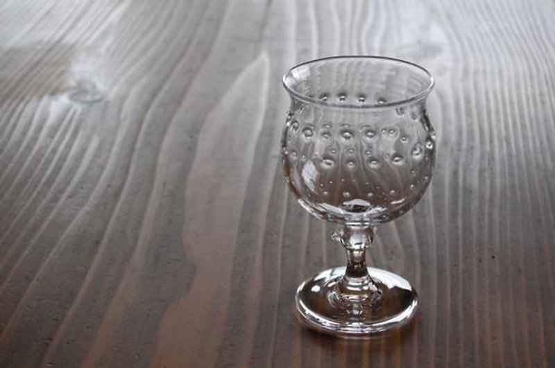 ワイングラス（らせんのあわ） - 茶具/茶杯 - 玻璃 白色
