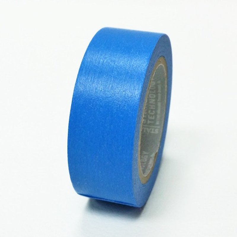 日本Stalogy 和纸胶带【Summer Blue (S1205)】附切割器 - 纸胶带 - 纸 蓝色