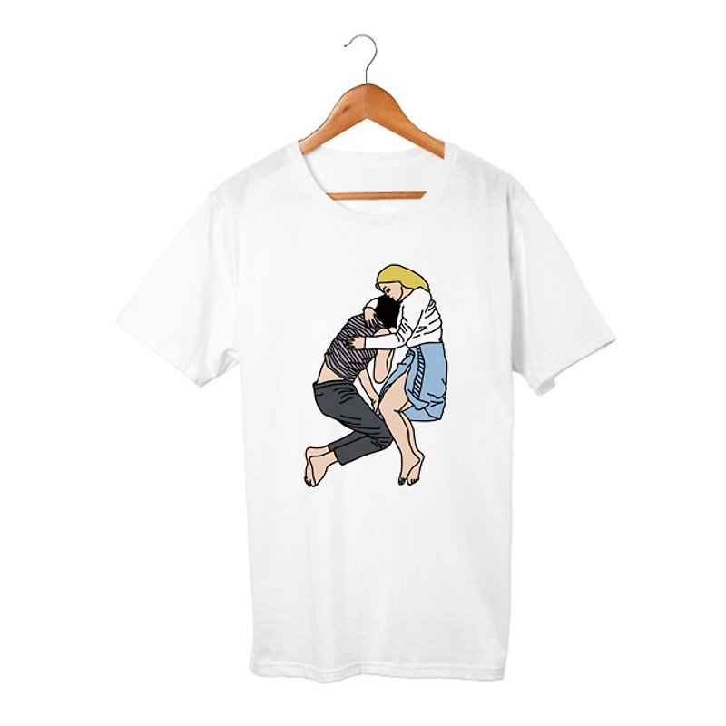 Billy & Layla T-shirt - 男装上衣/T 恤 - 棉．麻 白色