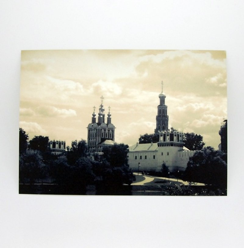 摄影明信片 | 城市小旅行 - 俄罗斯莫斯科-新圣母修道院 - 卡片/明信片 - 纸 卡其色