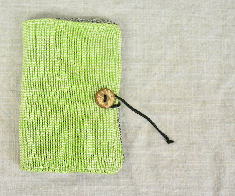 手织纸布卡包-绿灰-公平贸易 - 名片夹/名片盒 - 纸 绿色