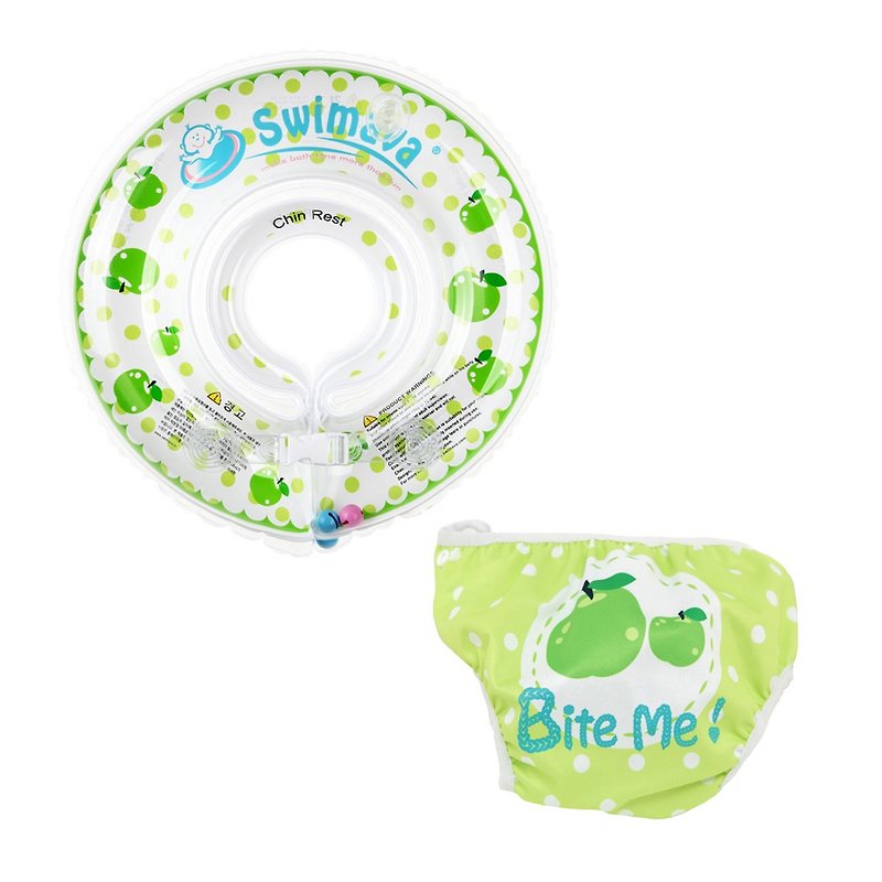 Swimava 青苹果婴儿游泳脖圈/尿裤套装组 - 玩具/玩偶 - 塑料 绿色