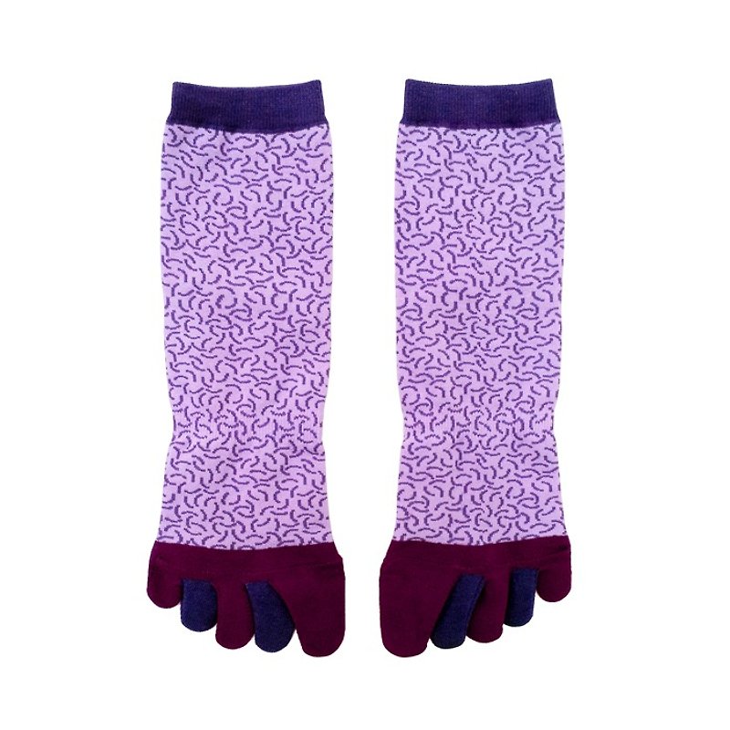 台湾外岛蔬果 / 粉紫 / 热情如果系列袜 - 袜子 - 棉．麻 紫色