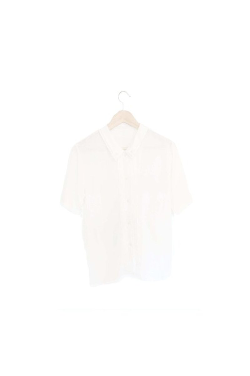 【Wahr】双层领子白衬衫 - 女装衬衫 - 其他材质 多色