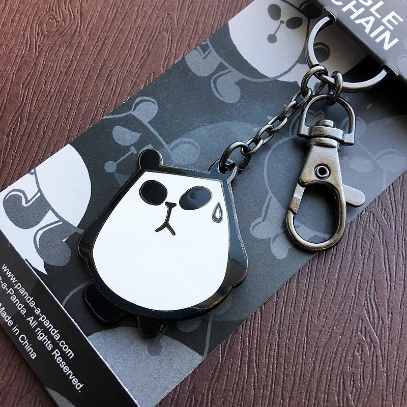 其他材质 钥匙链/钥匙包 黑色 - 聋猫Panda-a-Panda钥匙圈